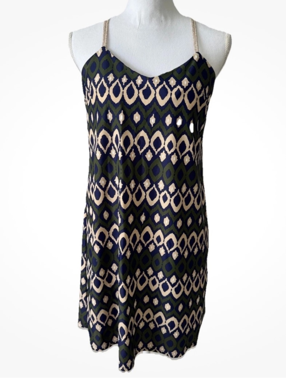 Jude Connally Bailey Dress Diamond  Green Blue Size XSmall